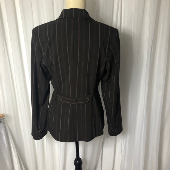 Le Chateau Brown Pin Stripe Suit Jacket - Picture 3 of 6